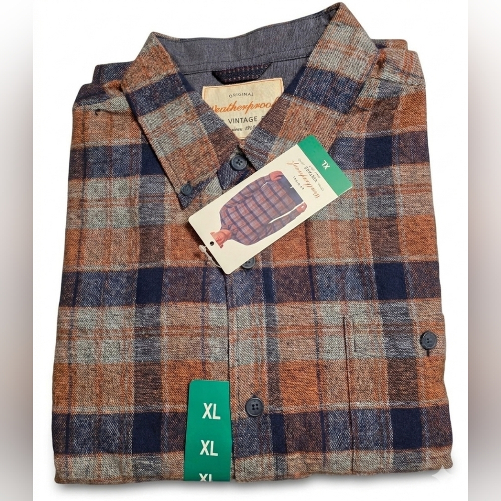 Weatherproof Vintage Plaid Button-Up Shirt